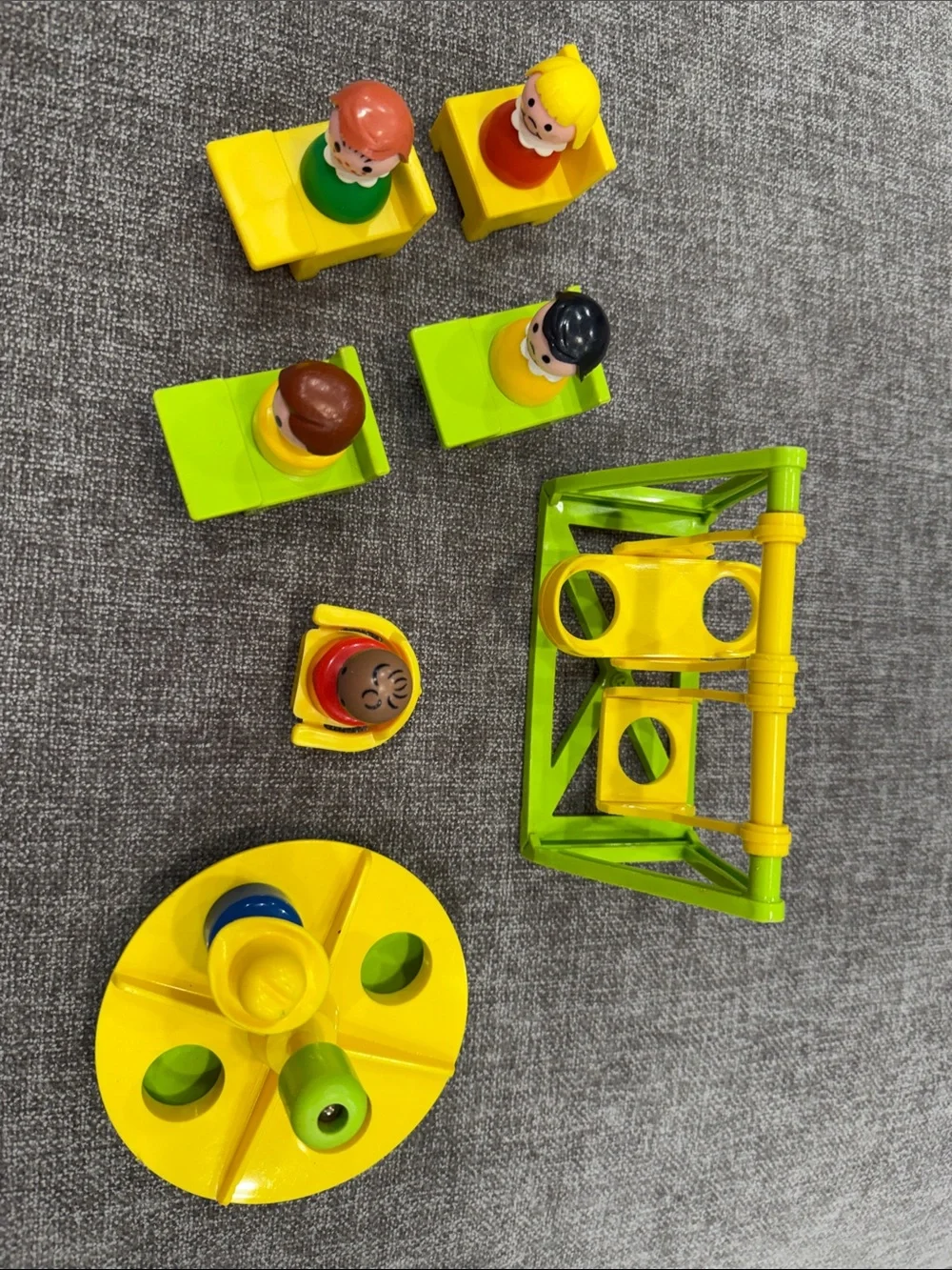 Fisher-Price Vintage Preschool Playset with 5 Figures